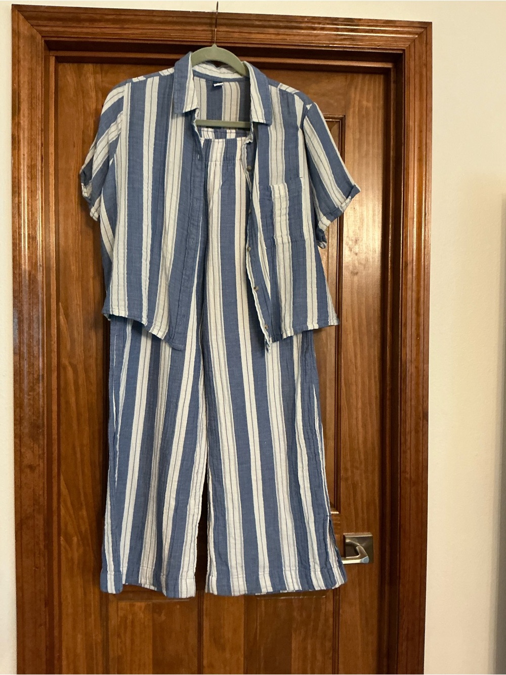 Old Navy Blue and White Striped Set
